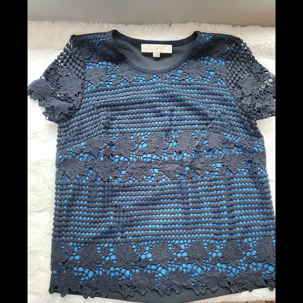 LOFT Petite Lace Blouse
